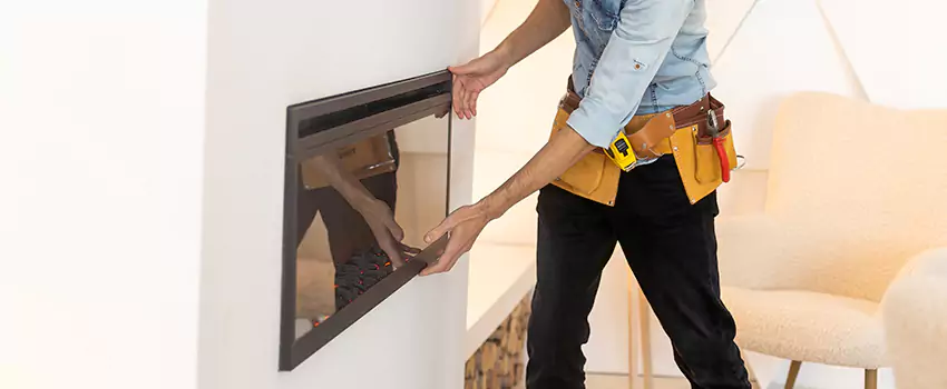 Metal Fireplace Installation in Nederland, Texas